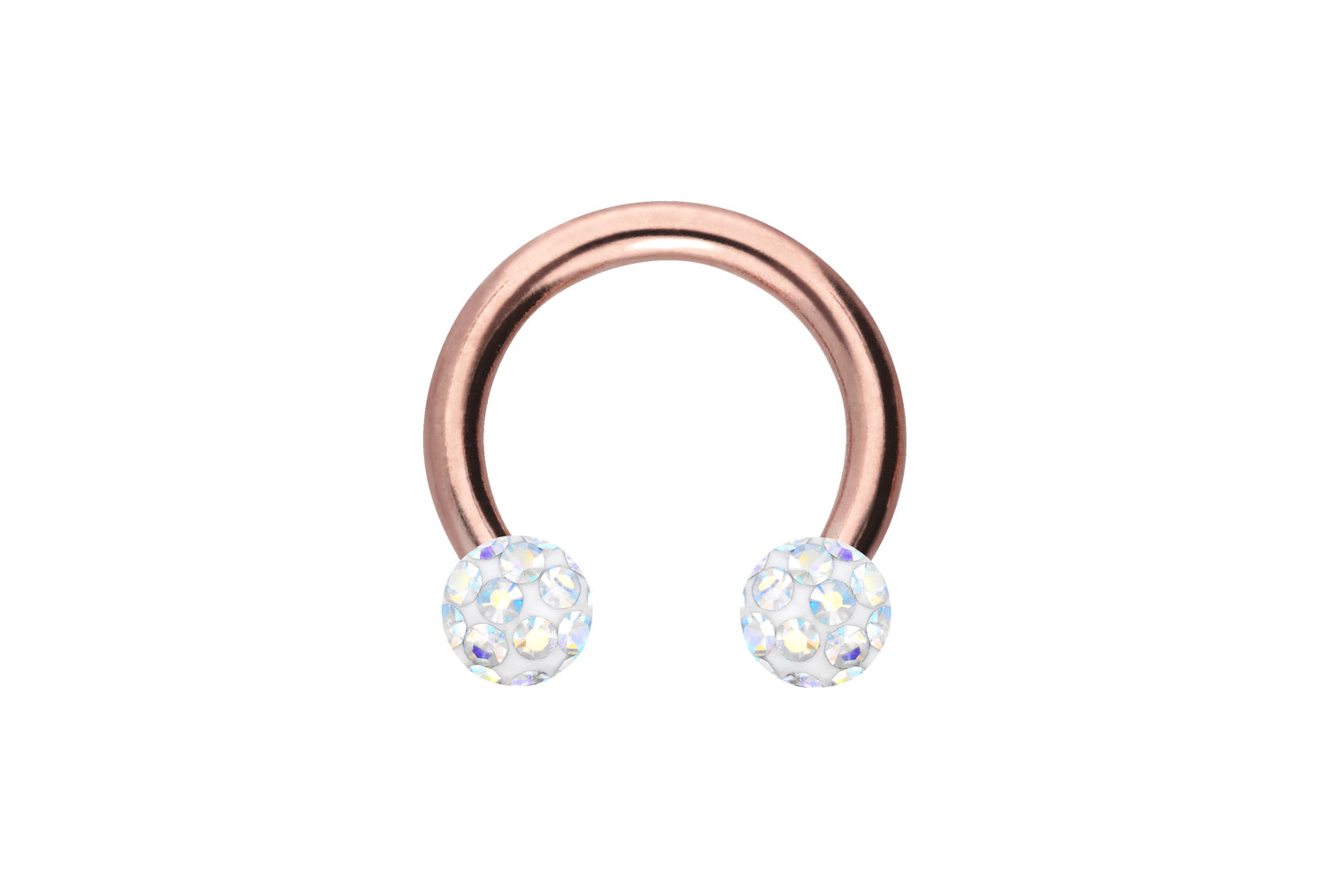 Chirurgenstahl Hufeisenring Piercing EPOXY-KUGELN